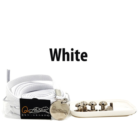 Image of White Elastic Shoelaces for Kids and Adults