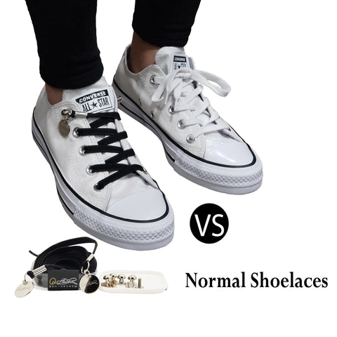 Image of Black No Tie Shoelaces for Kids and Adults