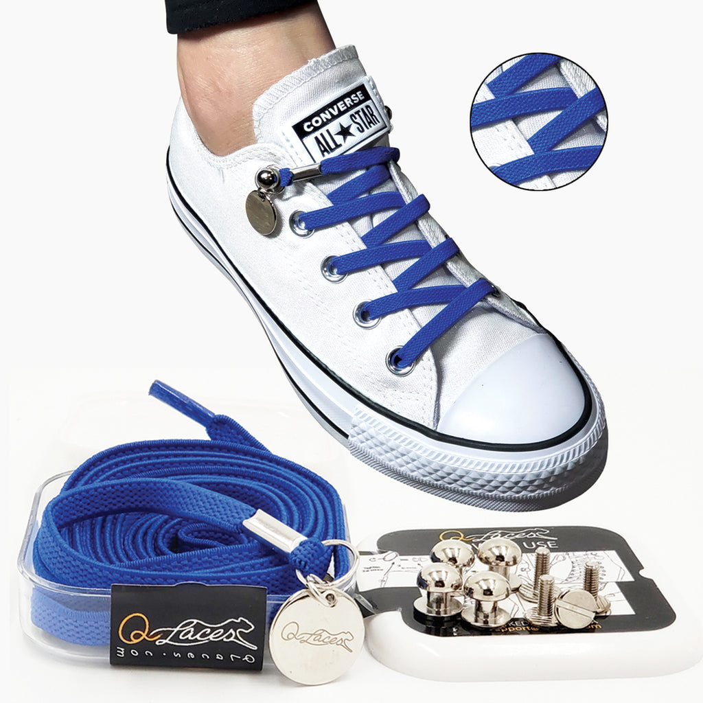 Blue No Tie Shoelaces for Kids and Adults – QLaces