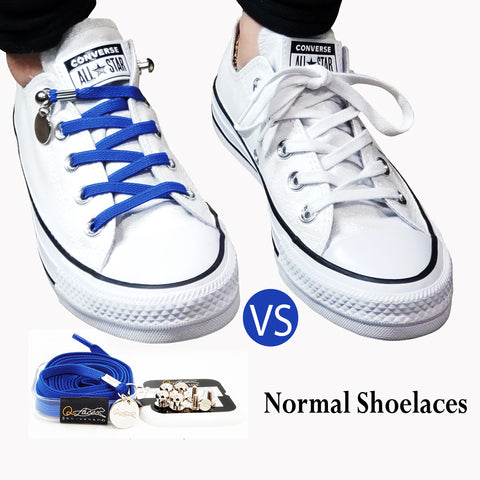 Image of Blue No Tie Shoelaces for Kids and Adults