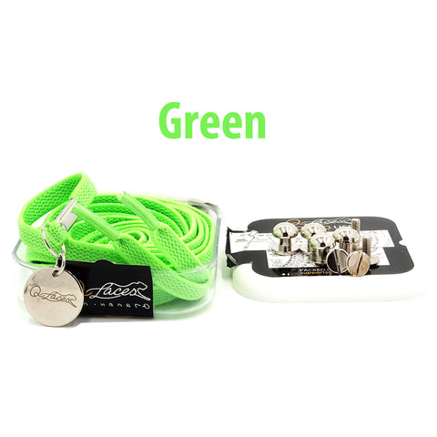 Image of Neon Green No Tie Shoelaces for Adults & Kids