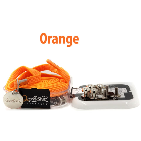 Image of Orange No Tie Shoelaces for Adults & Kids