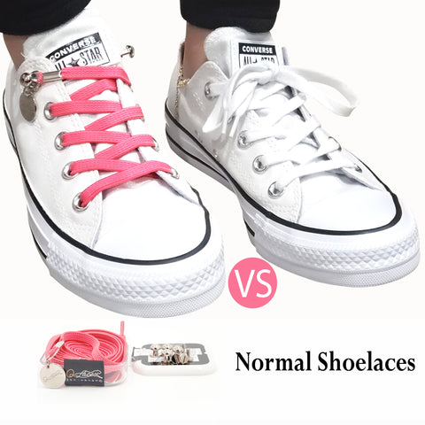 Image of Pink No Tie Shoelaces for Kids and Adults