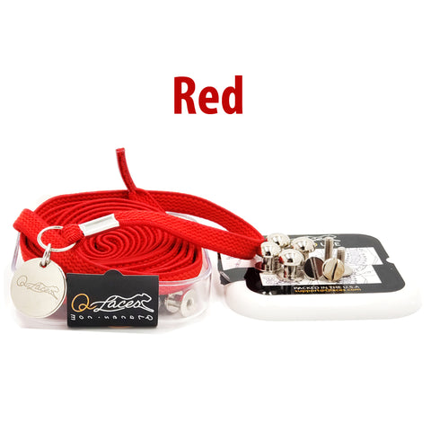 Image of Red No Tie Shoelaces for Adults & Kids