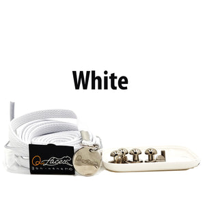 White Elastic No Tie Shoelaces for Kids and Adults