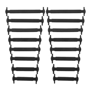 Qlaces Silicone No Tie Shoelaces for Adult Sneakers and Shoes - Set of 8 Pairs (16 pieces)