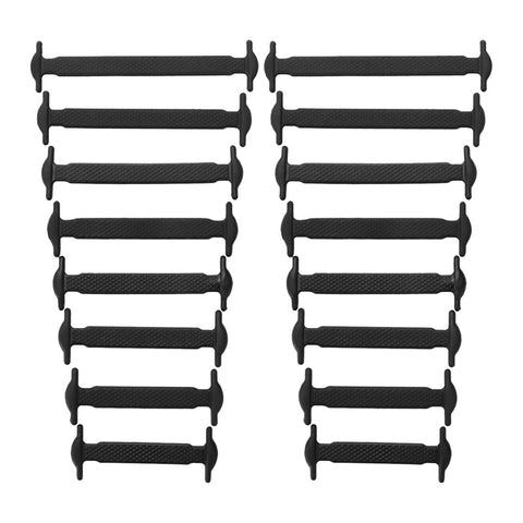 Image of Qlaces Silicone No Tie Shoelaces for Adult Sneakers and Shoes - Set of 8 Pairs (16 pieces)