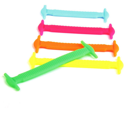 Image of Qlaces Silicone No Tie Shoelaces for Kid Sneakers or Shoes, Come in 6 pairs (12 pieces)