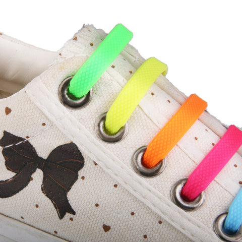 Image of Qlaces Silicone No Tie Shoelaces for Kid Sneakers or Shoes, Come in 6 pairs (12 pieces)