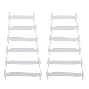 Qlaces Silicone No Tie Shoelaces for Kid Sneakers or Shoes, Come in 6 pairs (12 pieces)