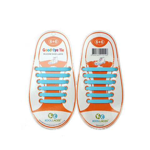 Image of Qlaces Silicone No Tie Shoelaces for Kid Sneakers or Shoes, Come in 6 pairs (12 pieces)