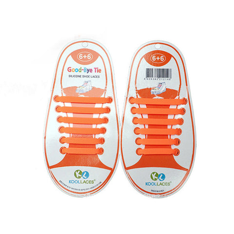 Image of Qlaces Silicone No Tie Shoelaces for Kid Sneakers or Shoes, Come in 6 pairs (12 pieces)